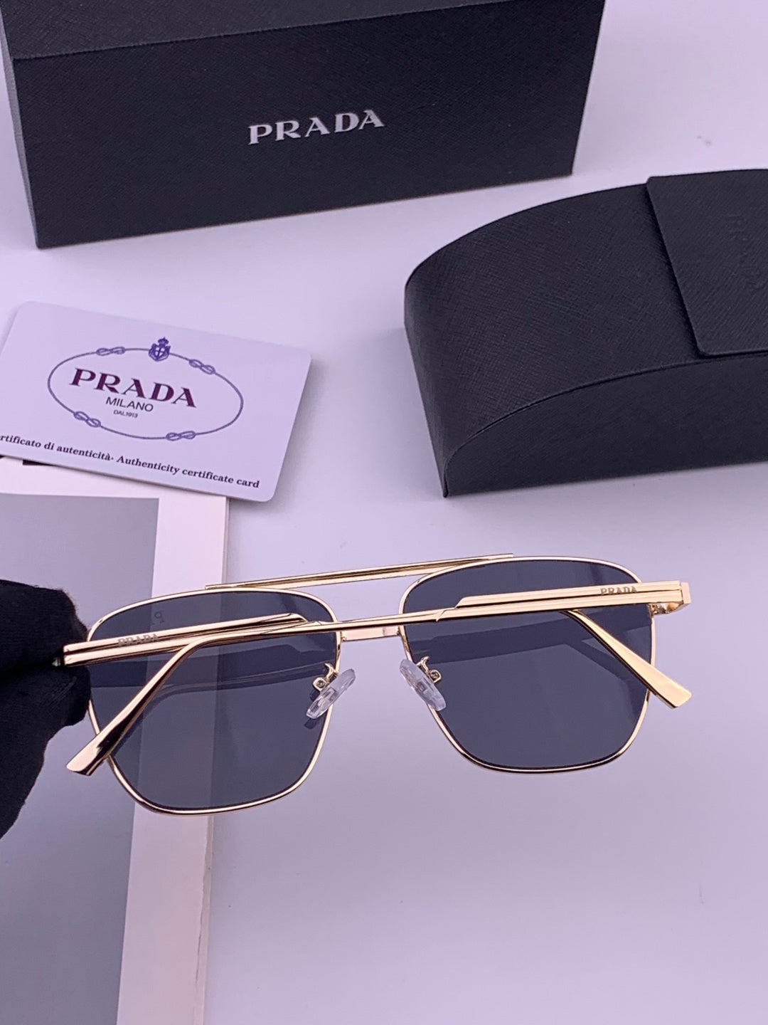 Prada Fashion Black Lens Sunglasses for Men - 449361 - detail image 2