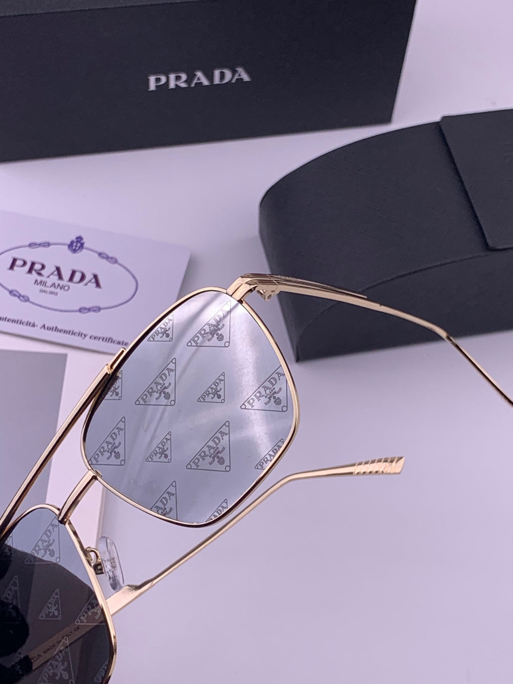 Prada Fashion Silver Lens Sunglasses for Men - 449362 - detail image 3