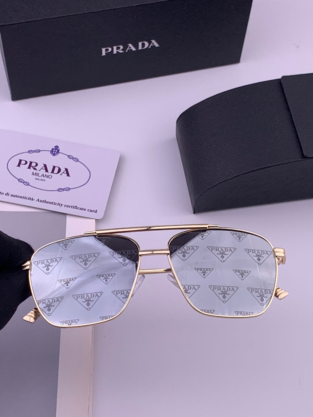 Prada Fashion Silver Lens Sunglasses for Men - 449362