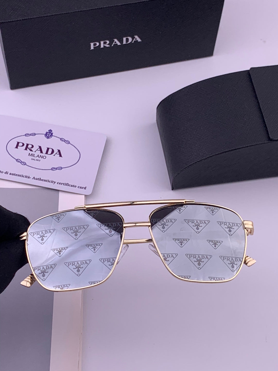 Prada Fashion Silver Lens Sunglasses for Men - 449362