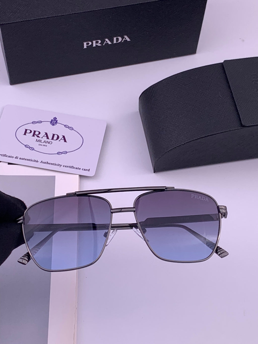 Prada Fashion Blue Lens Sunglasses for Men - 449363