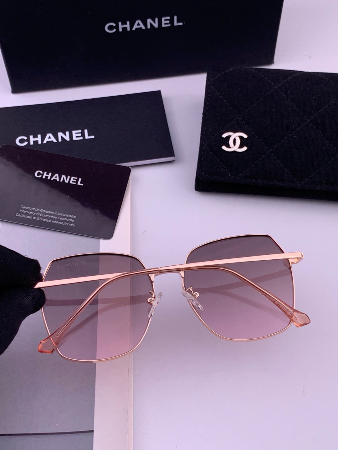 Chanel CH2029 Polarized Rimless Brown Lens Sunglasses for Men & Women - 449043 - detail image 3