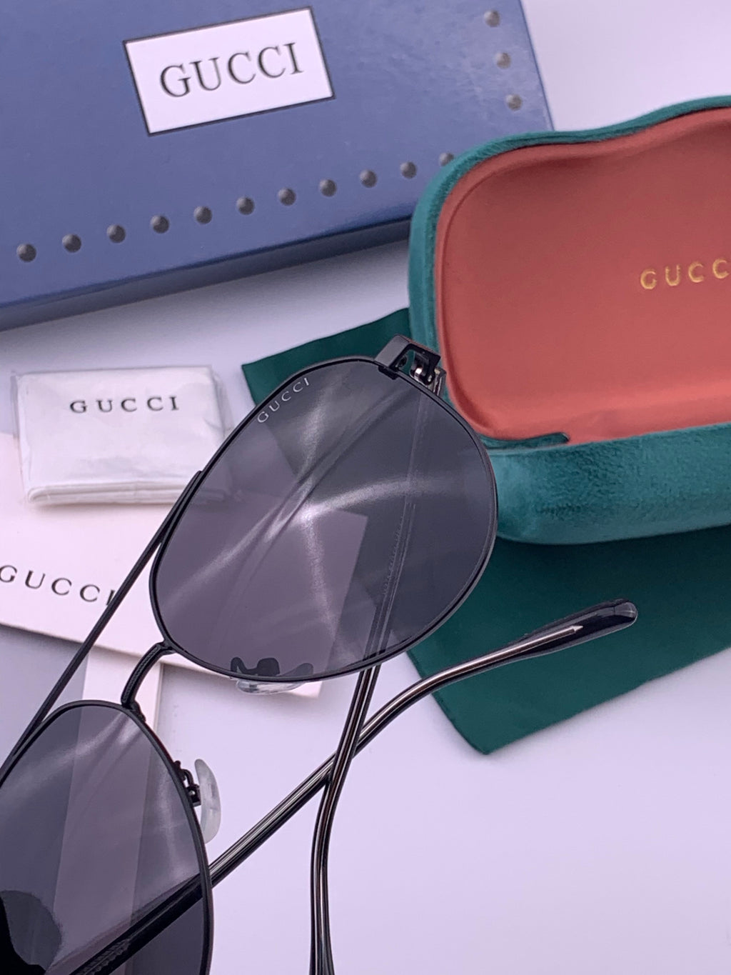 Gucci 5327 Polarized Aviator Gold Lens Sunglasses for Men & Women - 448703 - detail image 6