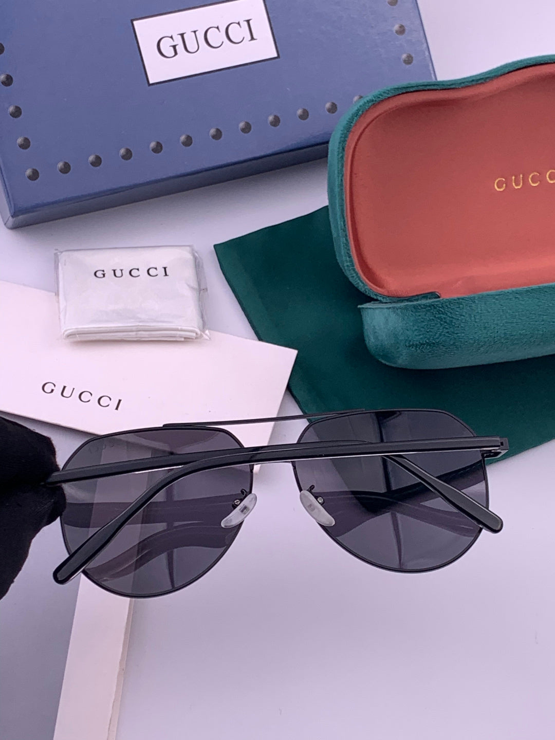 Gucci 5327 Polarized Aviator Gold Lens Sunglasses for Men & Women - 448703 - detail image 4