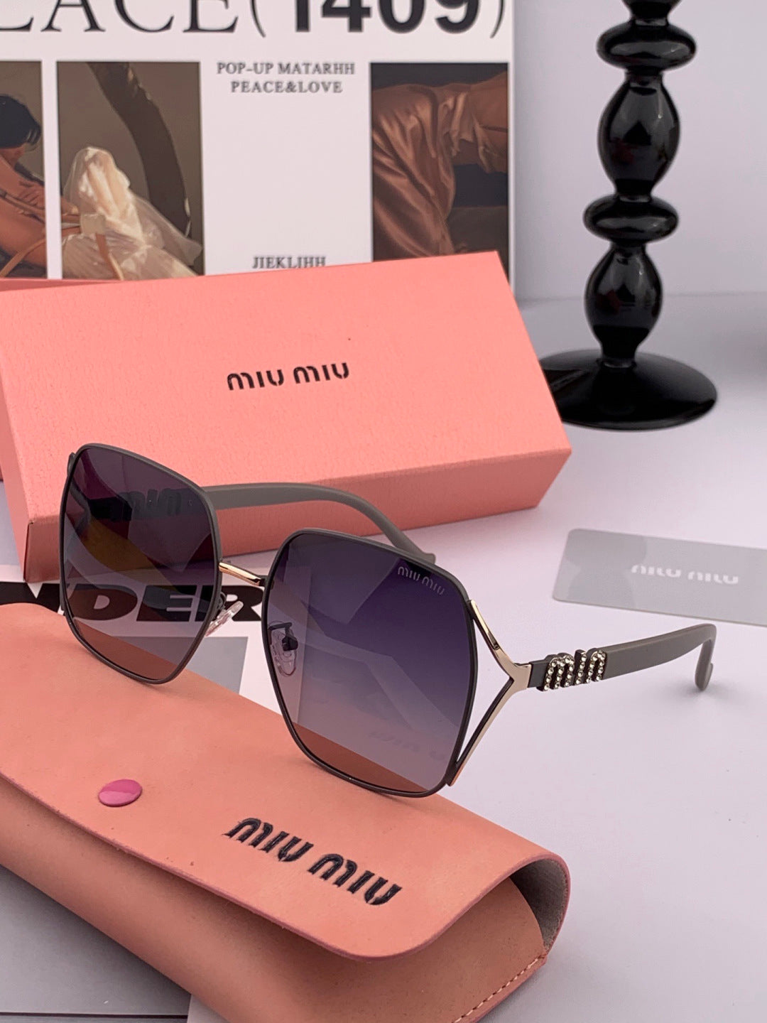 Miu Miu M1321 Fashion Red Lens Sunglasses for Men & Women - 449726 - detail image 2