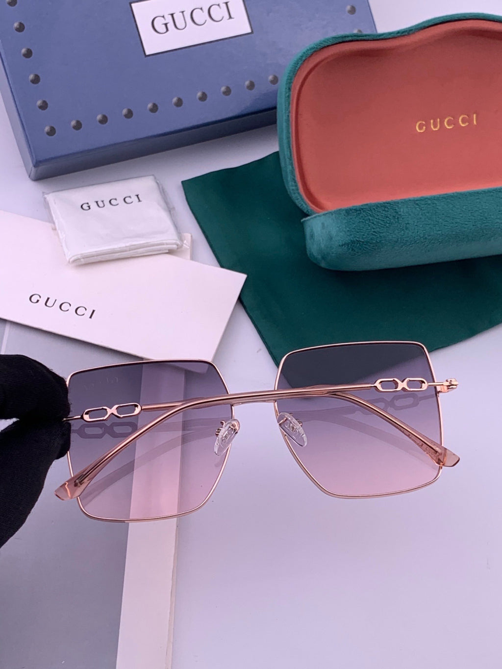 Gucci G5305 Polarized Fashion Gold Lens Sunglasses for Men & Women - detail image 4
