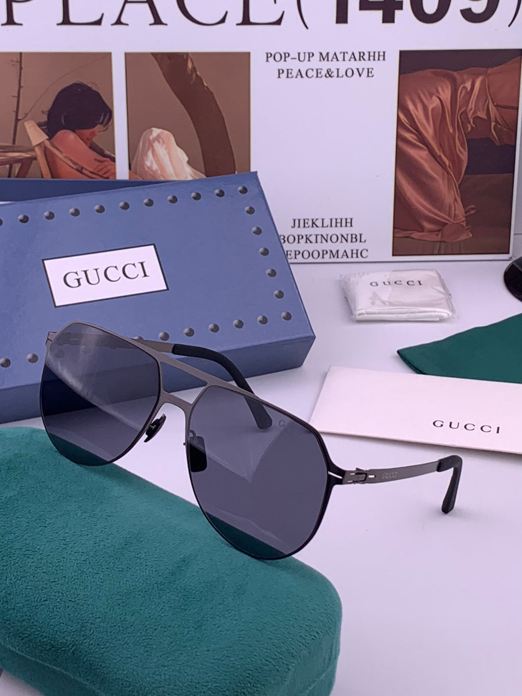 Gucci G2731 Polarized Fashion Black Lens Sunglasses for Men & Women - detail image 2