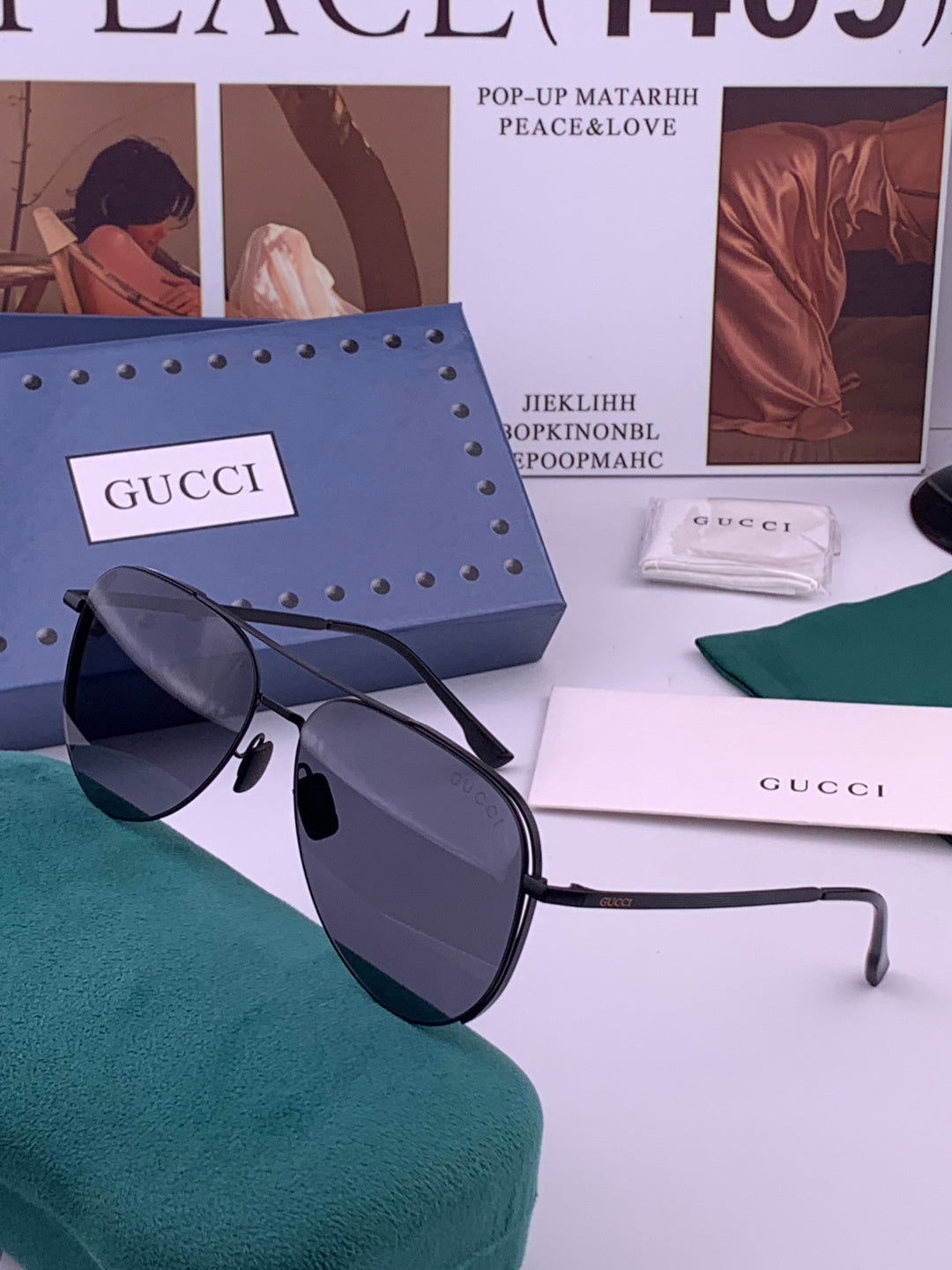Gucci 1227 Fashion Gold Lens Sunglasses for Men & Women - 448866 - detail image 2
