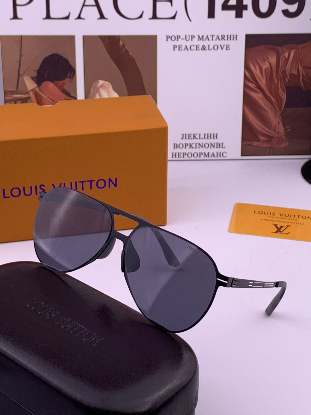 Louis Vuitton L199 Fashion Gold Lens Sunglasses for Men & Women - 448498 - detail image 2