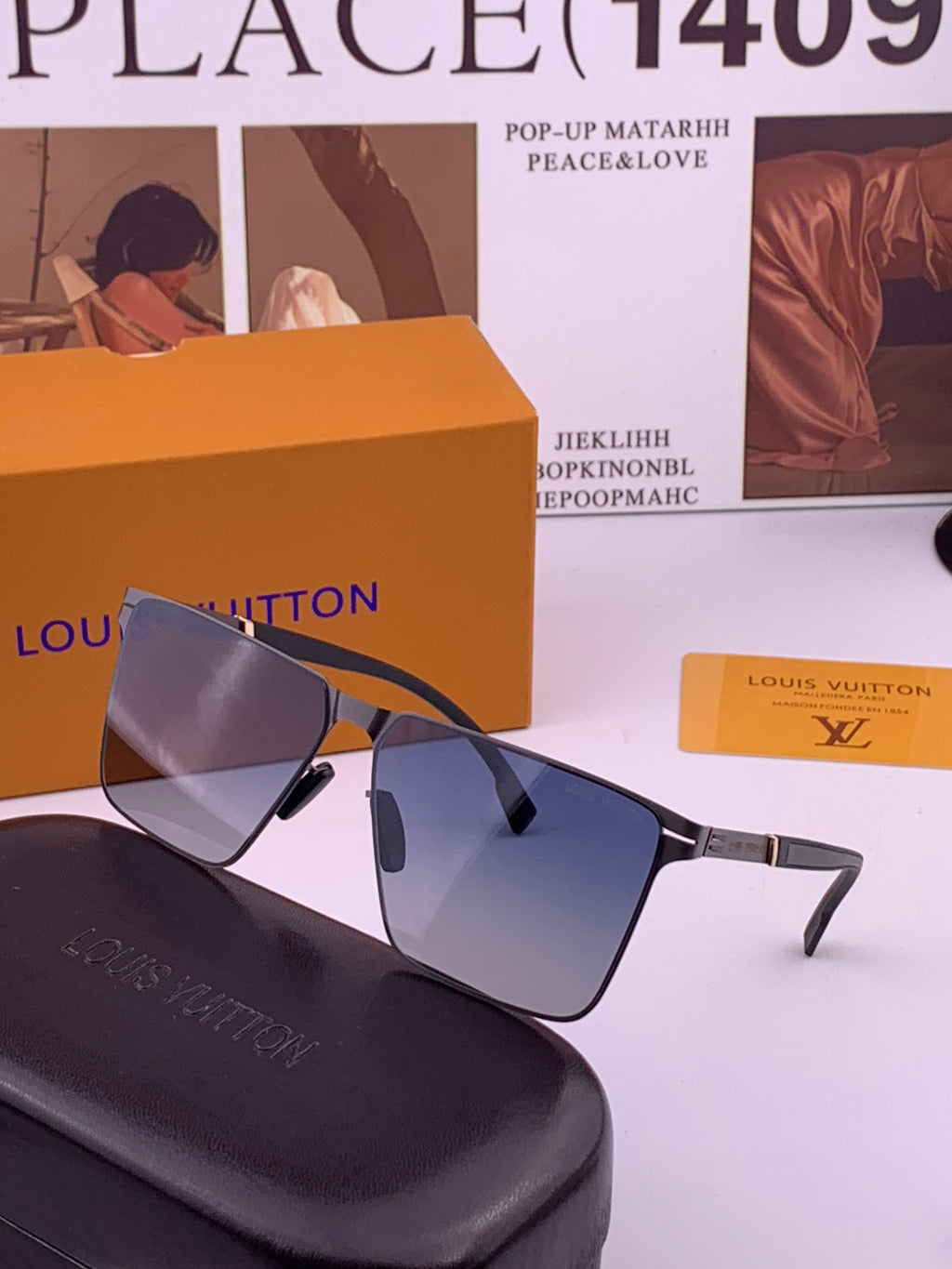 Louis Vuitton L616 Fashion Brown Lens Sunglasses for Men & Women - detail image 2