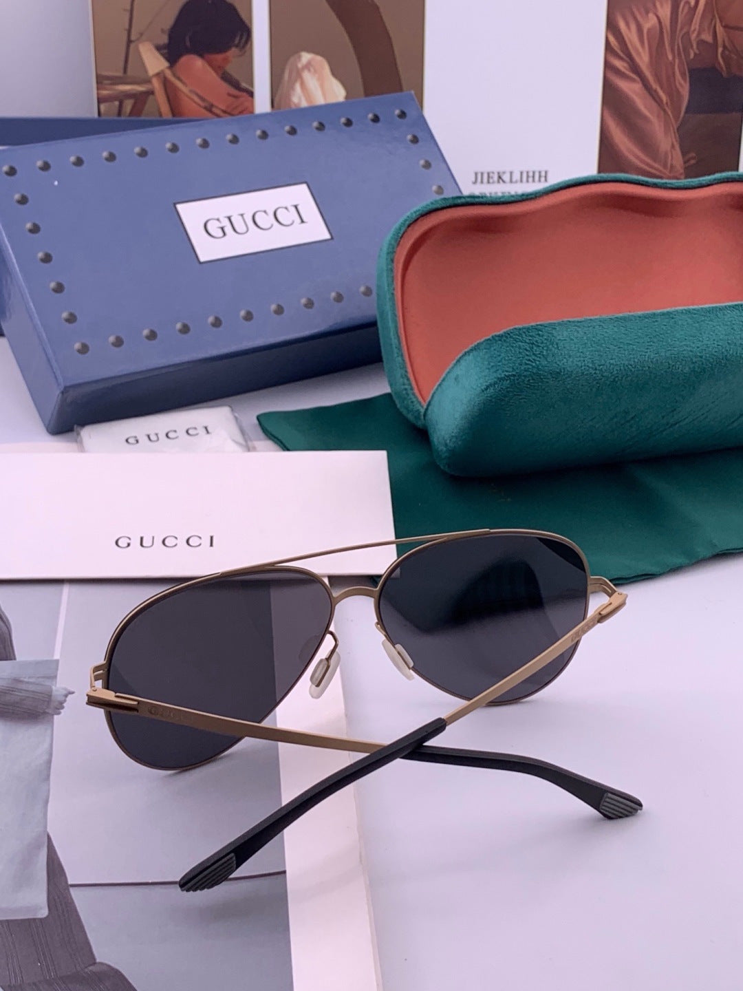 Gucci G4514 Fashion Black Lens Sunglasses for Men & Women - 448876 - detail image 7