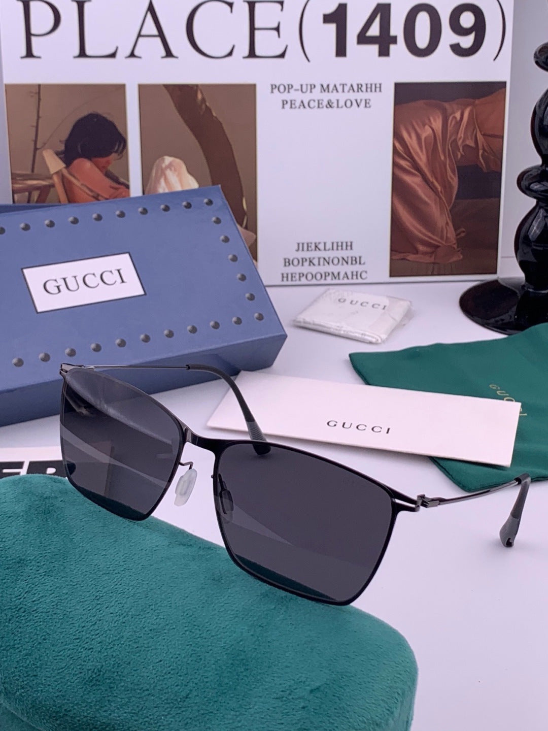 Gucci G2514 Fashion Black Lens Sunglasses for Men & Women - 448878 - detail image 3