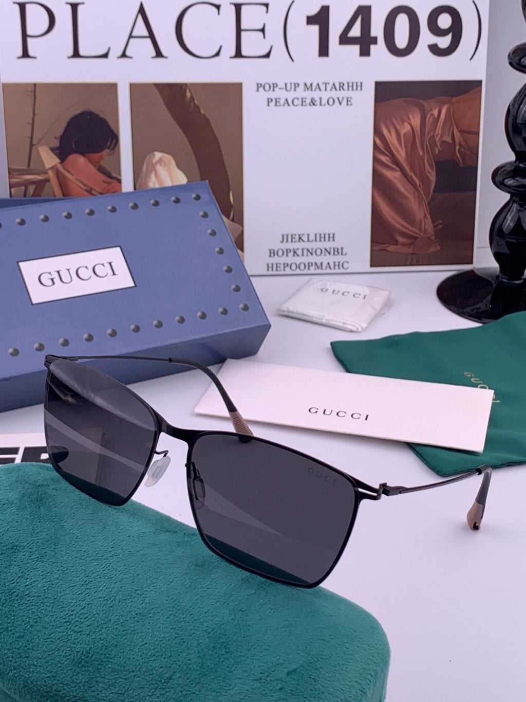 Gucci G2514 Fashion Black Lens Sunglasses for Men & Women - 448878 - detail image 4
