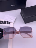 Dior CD0238 Polarized Square Red Lens Sunglasses for Women - 449165