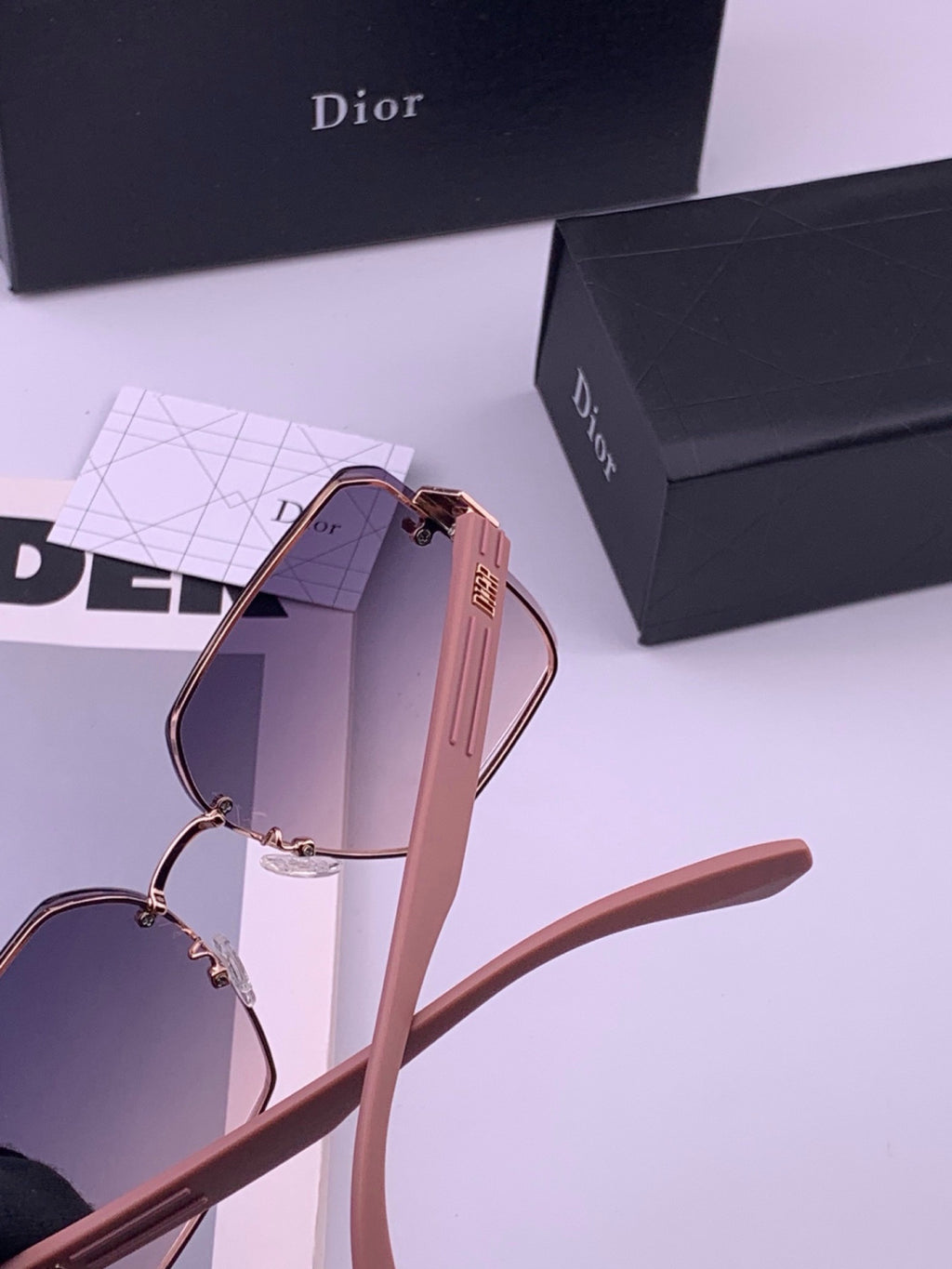 Dior CD0238 Polarized Square Red Lens Sunglasses for Women - 449165 - detail image 5