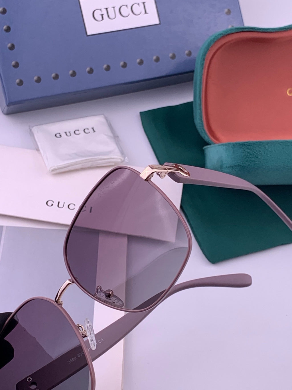 Gucci G9388 Round Gold Lens Sunglasses for Men & Women - 448684 - detail image 3