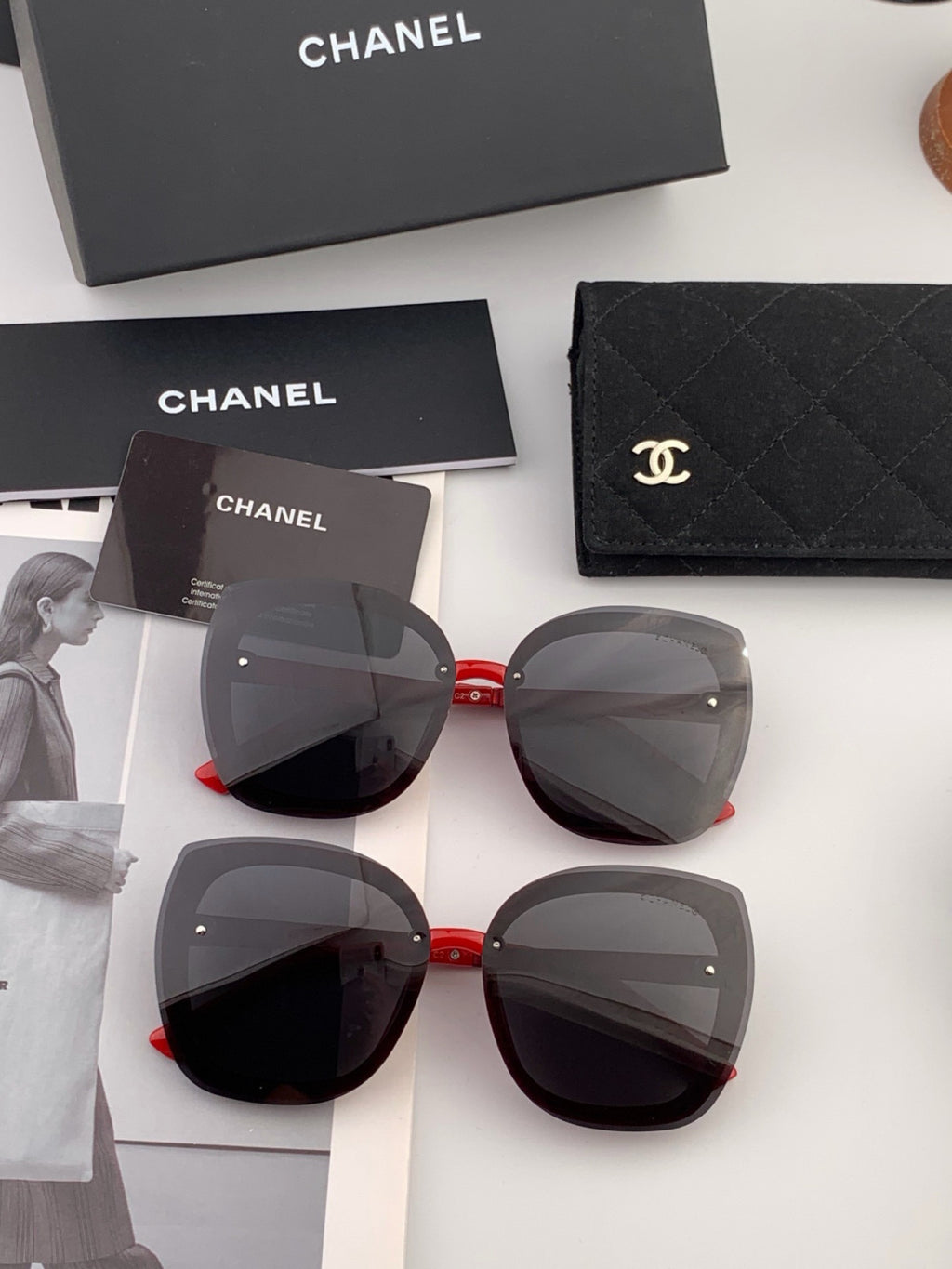 Chanel X062 Round Gold Lens Sunglasses for Men & Women - 449038 - detail image 7
