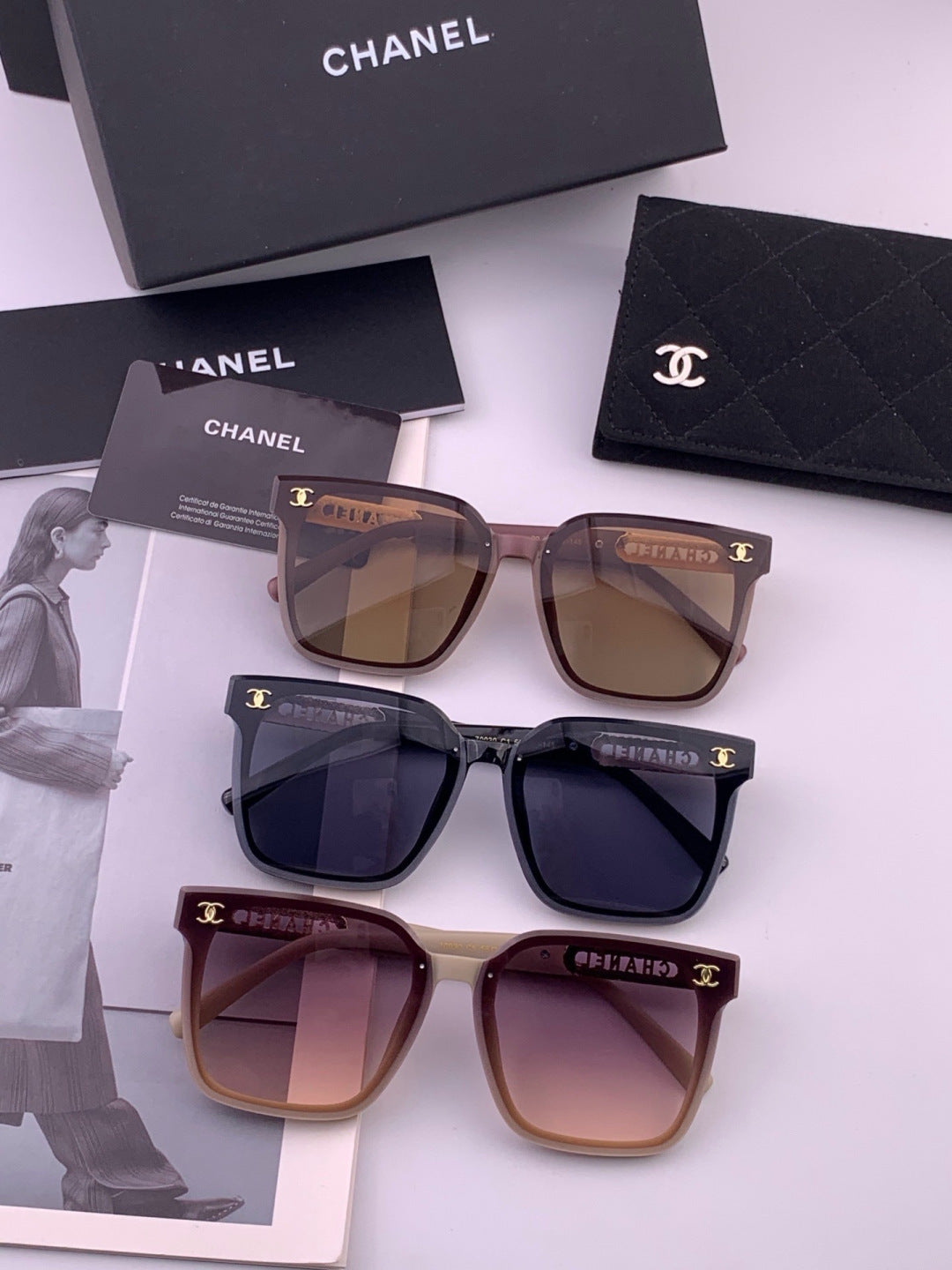 Chanel CH07003 Fashion Red Lens Sunglasses for Men & Women - 449027 - detail image 8