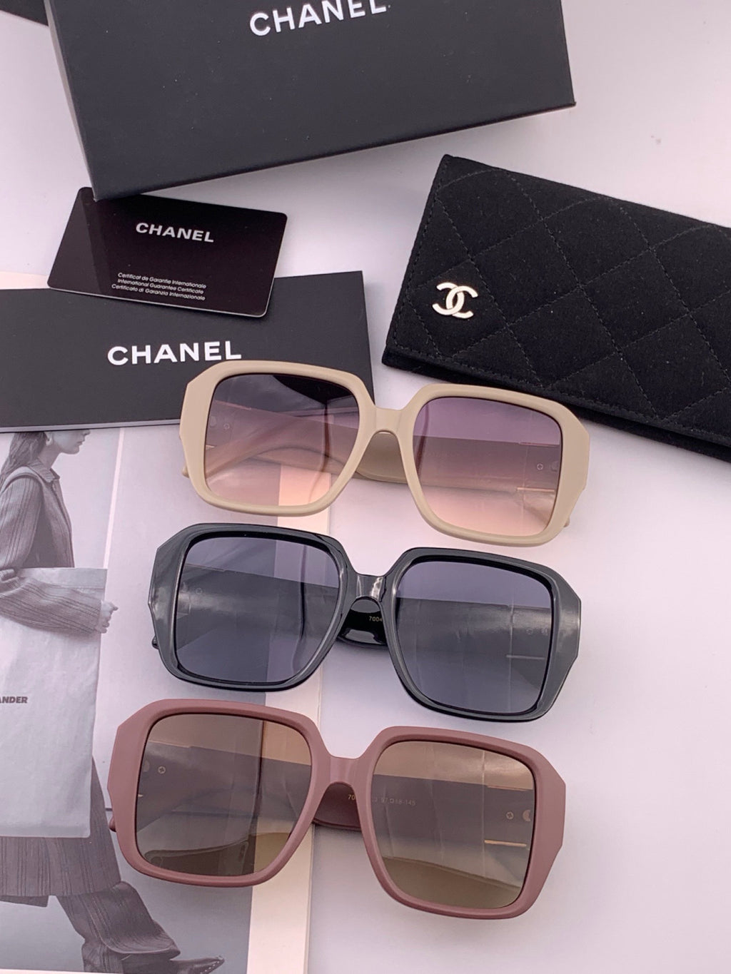 Chanel CH87004 Oversized Black Lens Sunglasses for Men & Women - 449034 - detail image 7