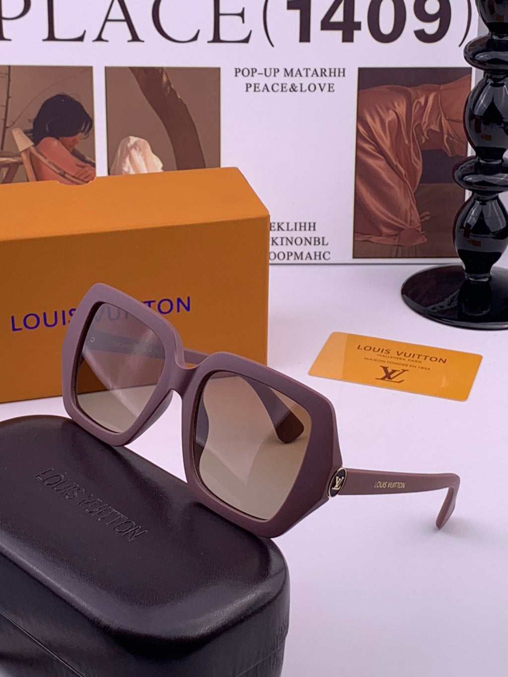 Louis Vuitton L27006 Oversized Brown Lens Sunglasses for Men & Women - 448575 - detail image 2