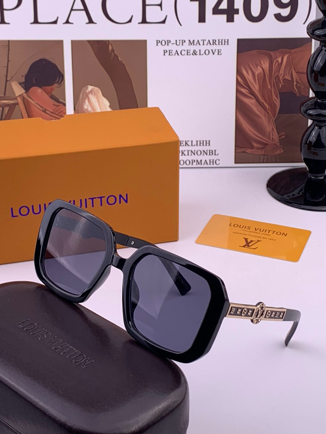 Louis Vuitton L37007 Oversized Brown Lens Sunglasses for Men & Women - 448580 - detail image 2