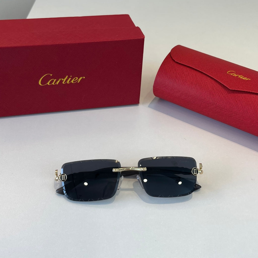 Cartier Lightweight Metal Rimless Silver Lens Sunglasses for Men & Wo - 449526 - detail image 11