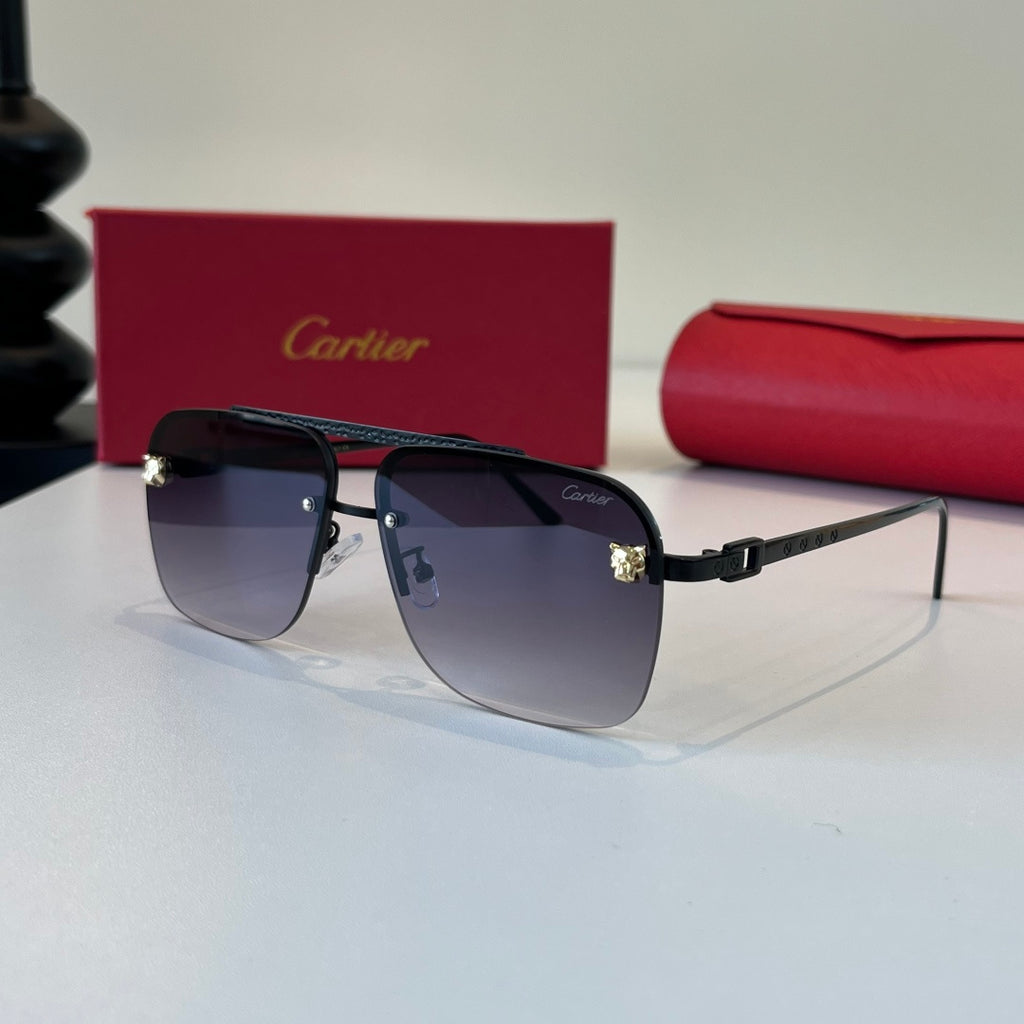 Cartier Lightweight Metal Rimless Silver Lens Sunglasses for Men & Wo - 449527 - detail image 3