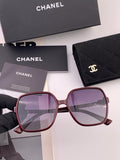 Chanel CH4787 Polarized Square Gold Lens Sunglasses for Women - 448977