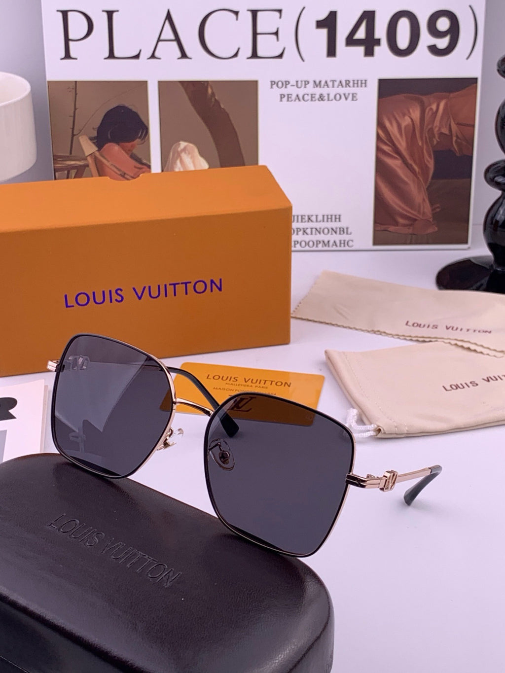 Louis Vuitton L8191 Polarized Aviator Gold Lens Sunglasses for Men & - 448581 - detail image 3