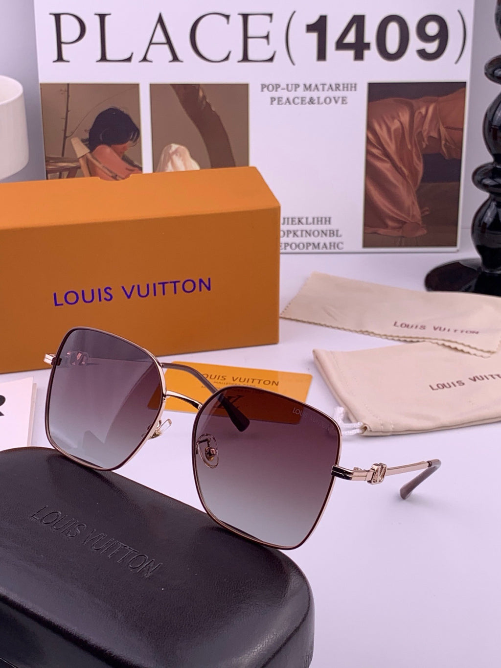 Louis Vuitton L8191 Polarized Aviator Gold Lens Sunglasses for Men & - 448581 - detail image 4