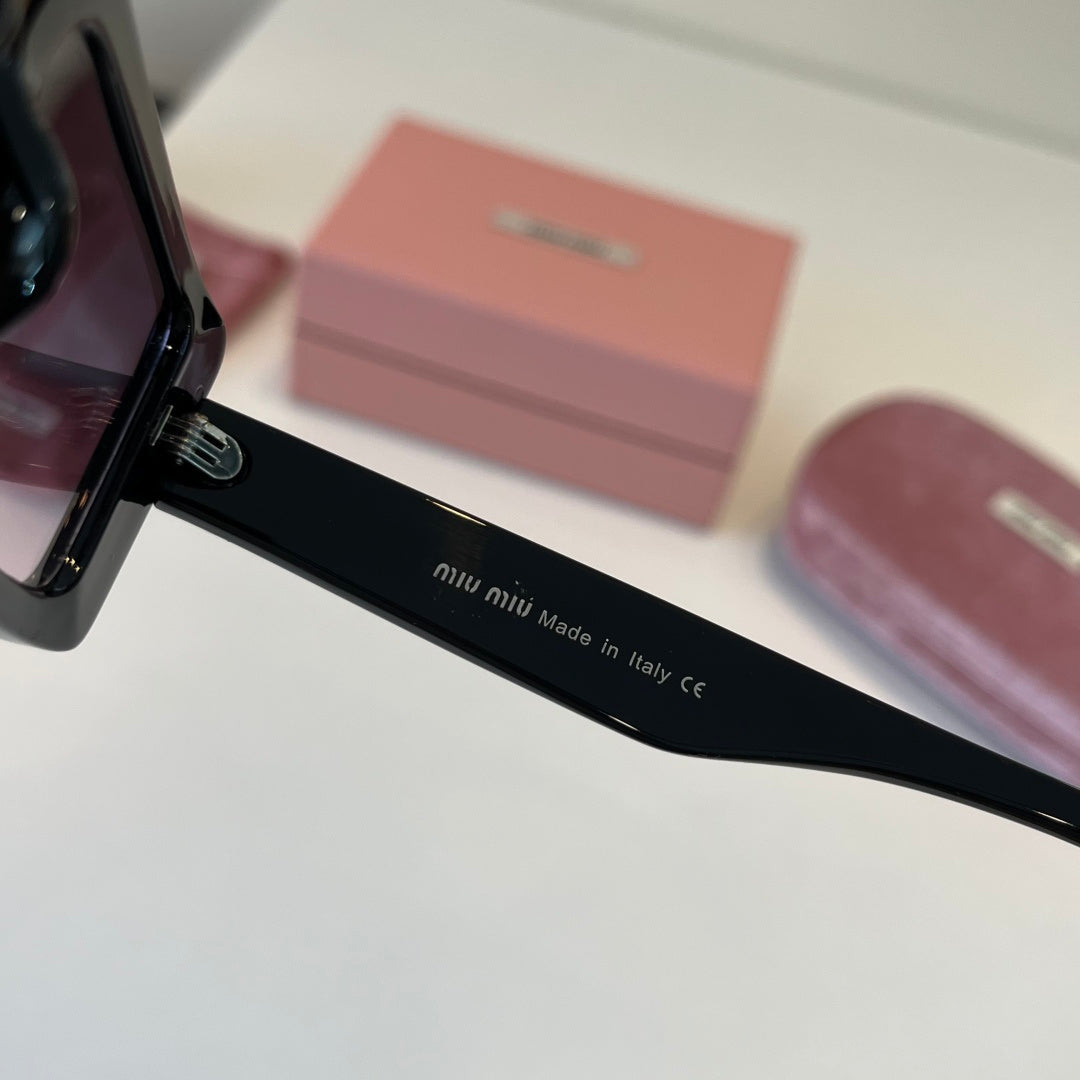 Miu Miu Square Black Lens Sunglasses for Men & Women - 449740 - detail image 5