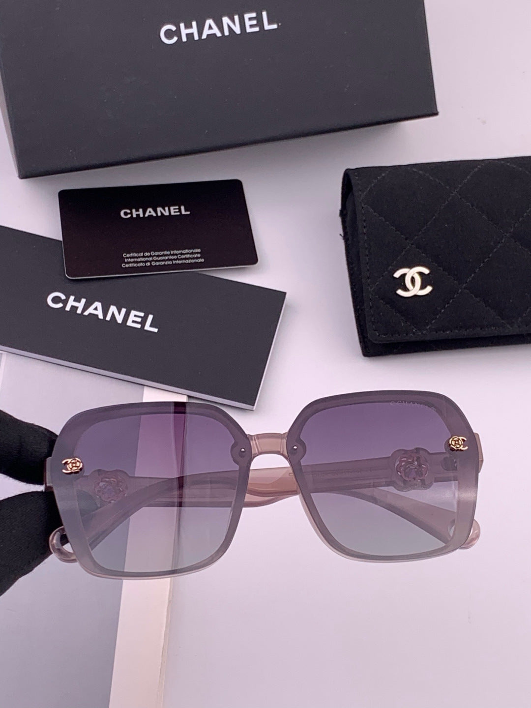 Chanel CH9788 Polarized Oversized Purple Lens Sunglasses for Men & Wo - 448979