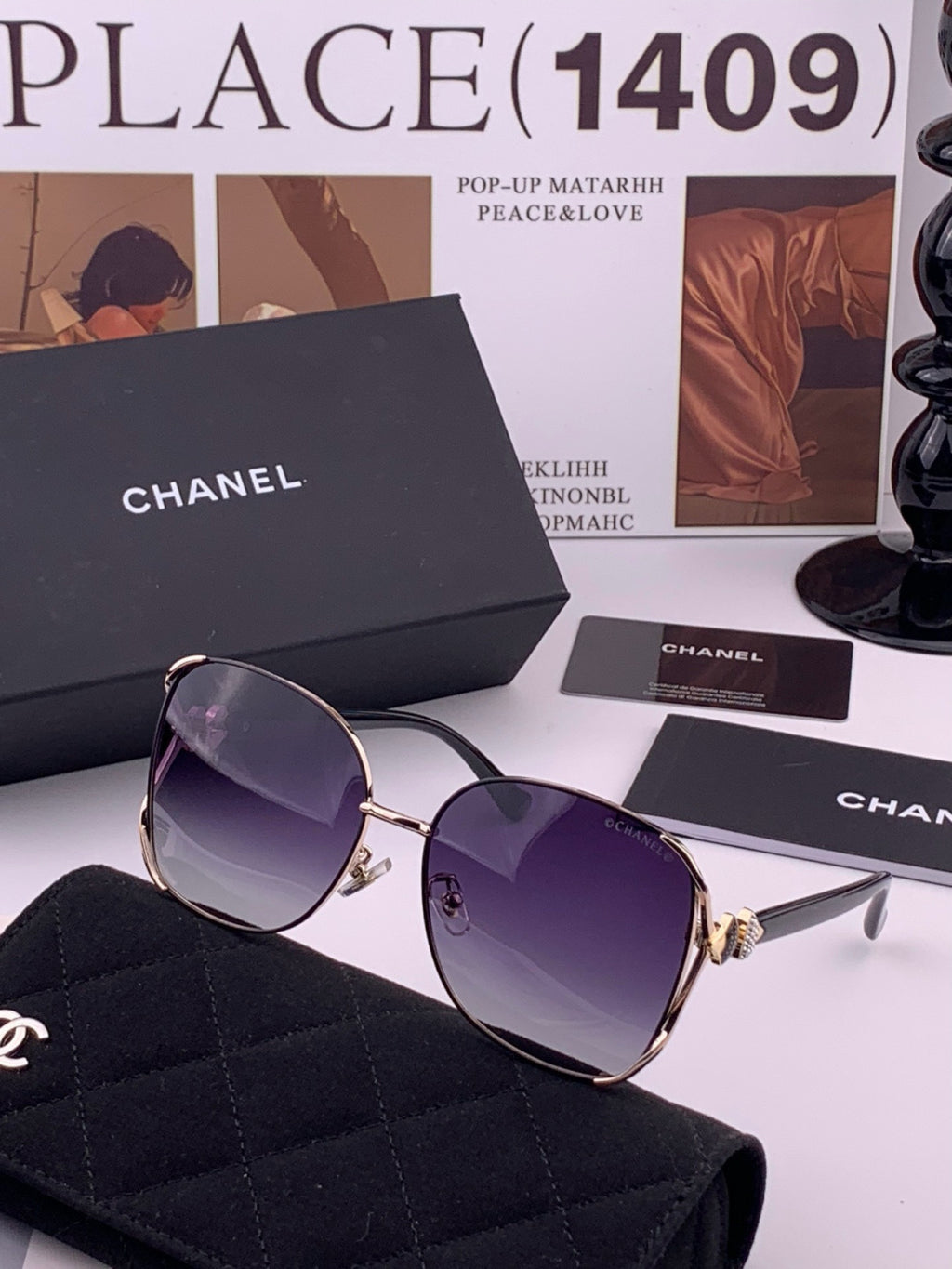 Chanel CH9914 Polarized Fashion Red Lens Sunglasses for Men & Women - 448965 - detail image 2