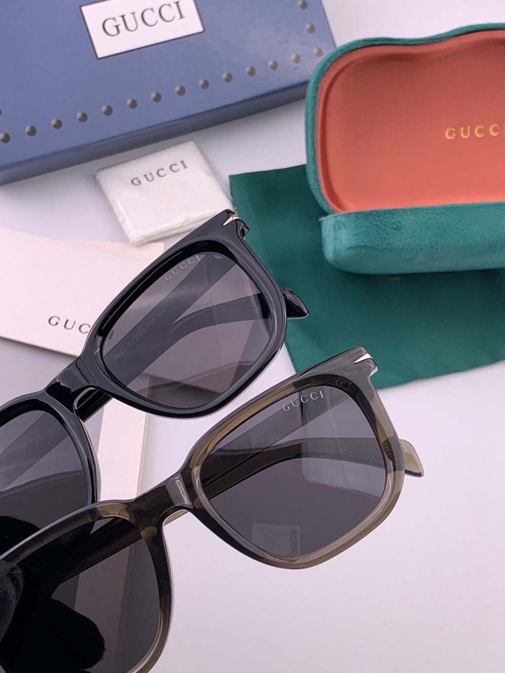 Gucci G3821 Polarized Square Gold Lens Sunglasses for Women - 448775 - detail image 4