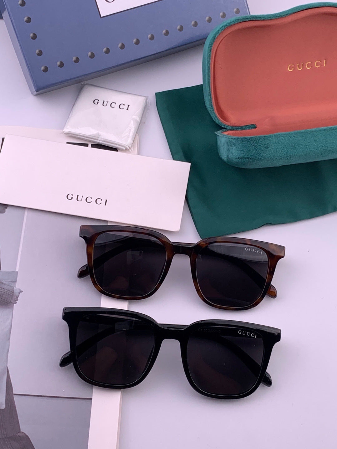 Gucci G4613 Polarized Square Black Lens Sunglasses for Women - 448777 - detail image 5