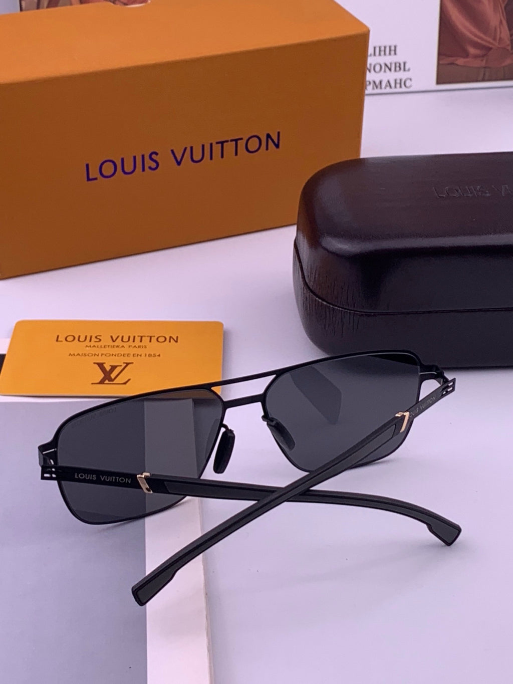Louis Vuitton L816 Fashion Gold Lens Sunglasses for Men & Women - detail image 6