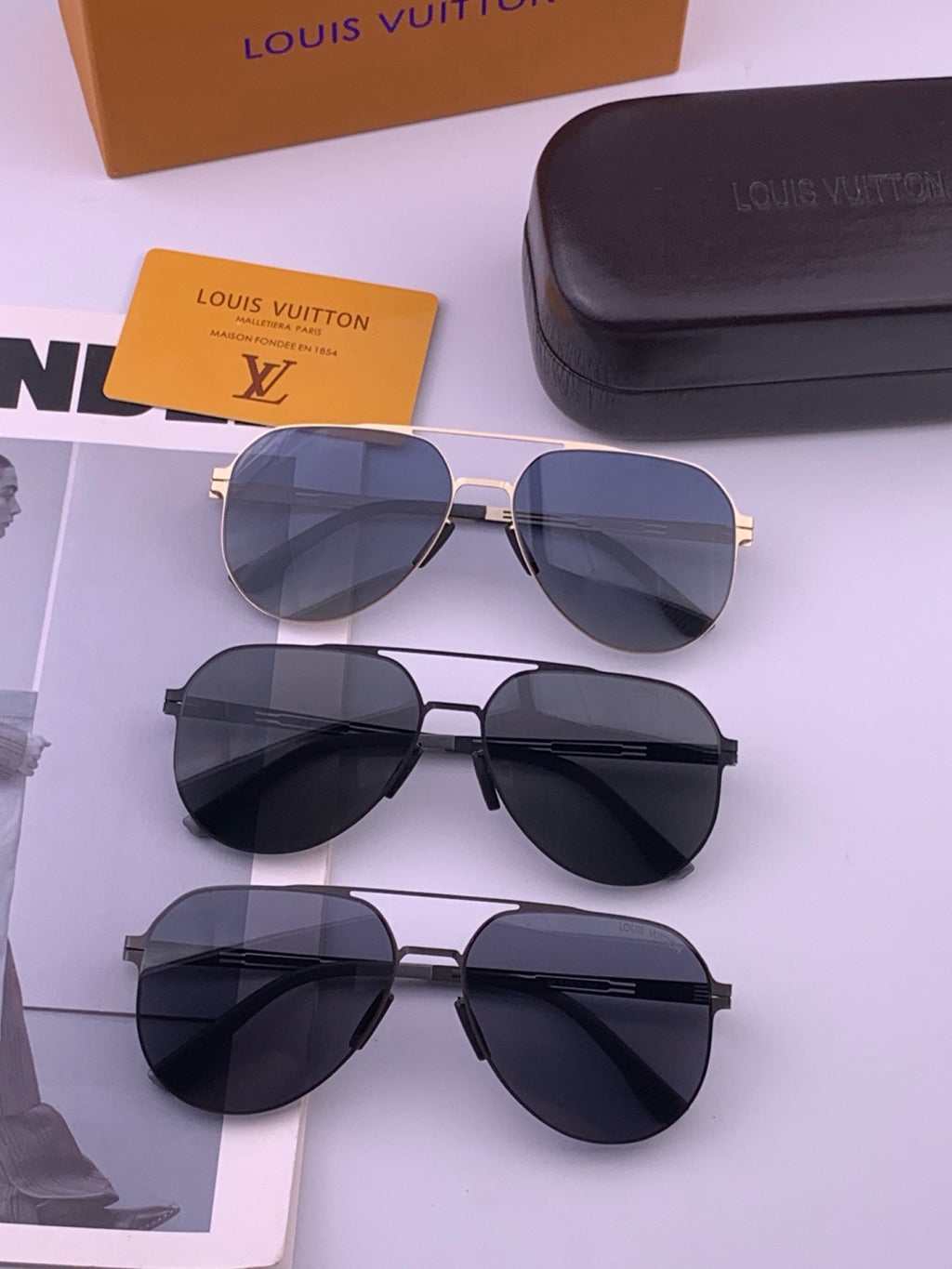 Louis Vuitton L39 Fashion Gold Lens Sunglasses for Men & Women - 448563 - detail image 7
