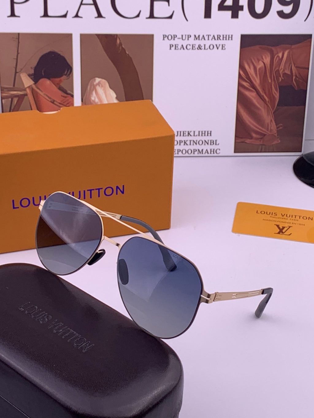 Louis Vuitton L39 Fashion Gold Lens Sunglasses for Men & Women - 448564 - detail image 2