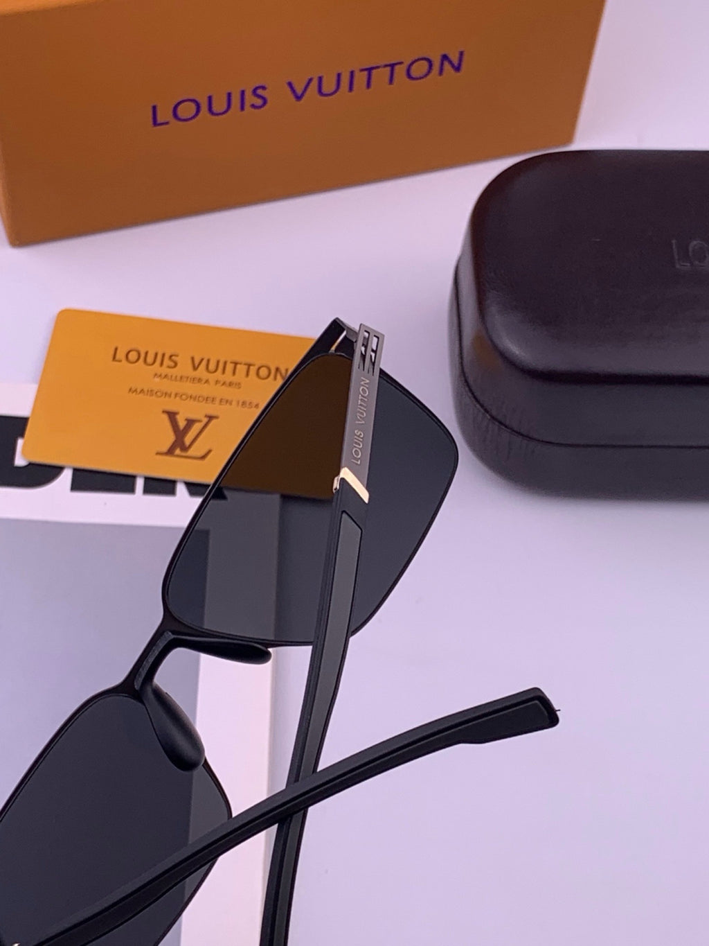 Louis Vuitton L316 Fashion Brown Lens Sunglasses for Men & Women - detail image 3
