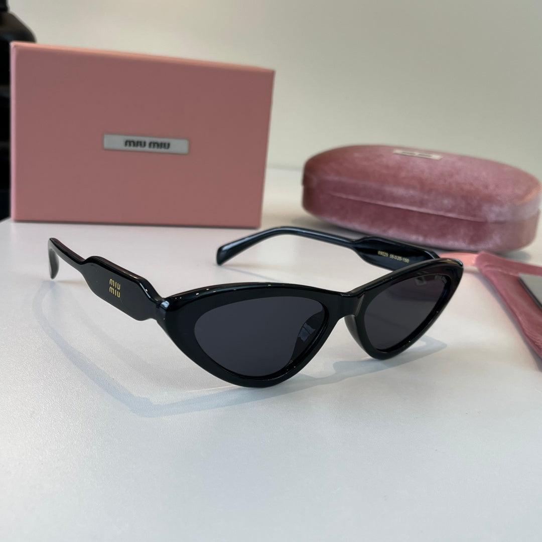 Miu Miu Cat-Eye Black Lens Sunglasses for Men & Women - 466159