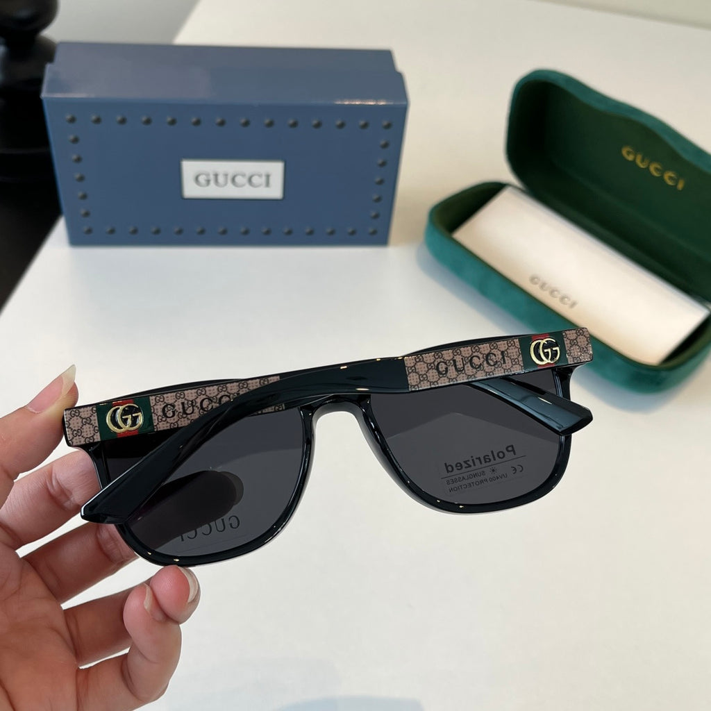 Gucci Oversized Black Lens Sunglasses for Men - 486450 - detail image 6