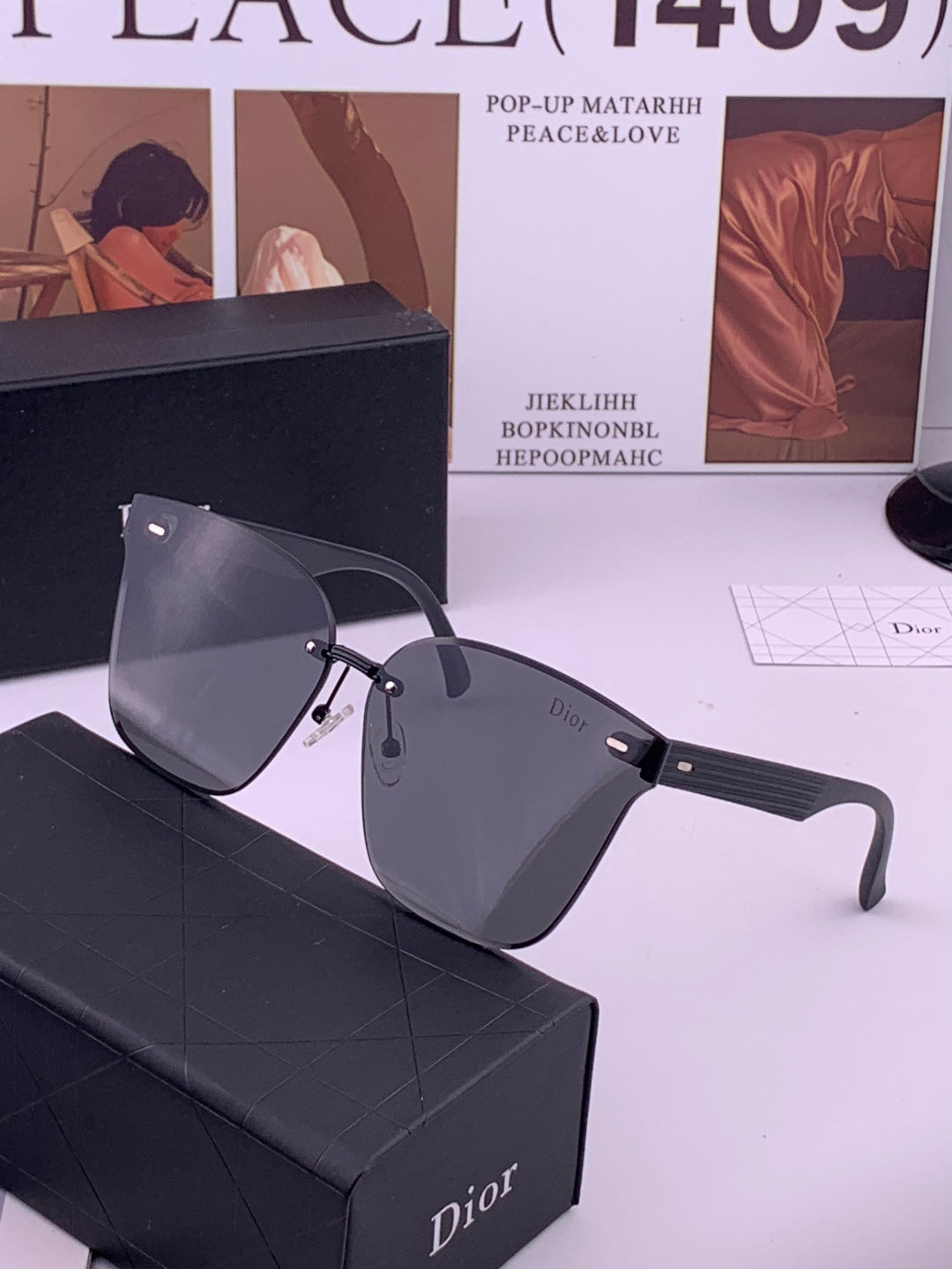 Dior CD5151 Acetate Fashion Black Lens Sunglasses for Men & Women - 465339 - detail image 2