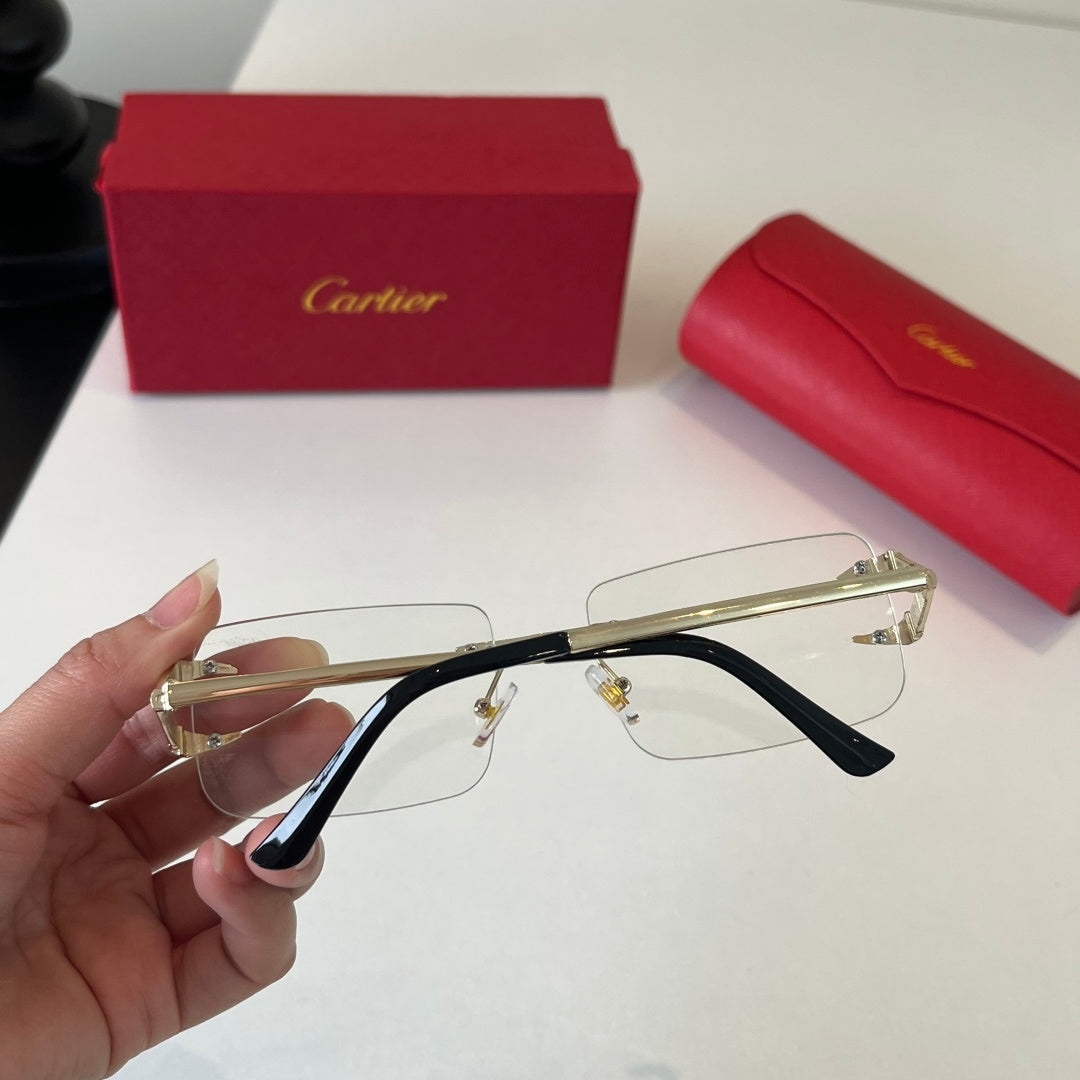 Cartier Lightweight Metal Rimless Silver Lens Sunglasses for Men & Wo - 465860 - detail image 7