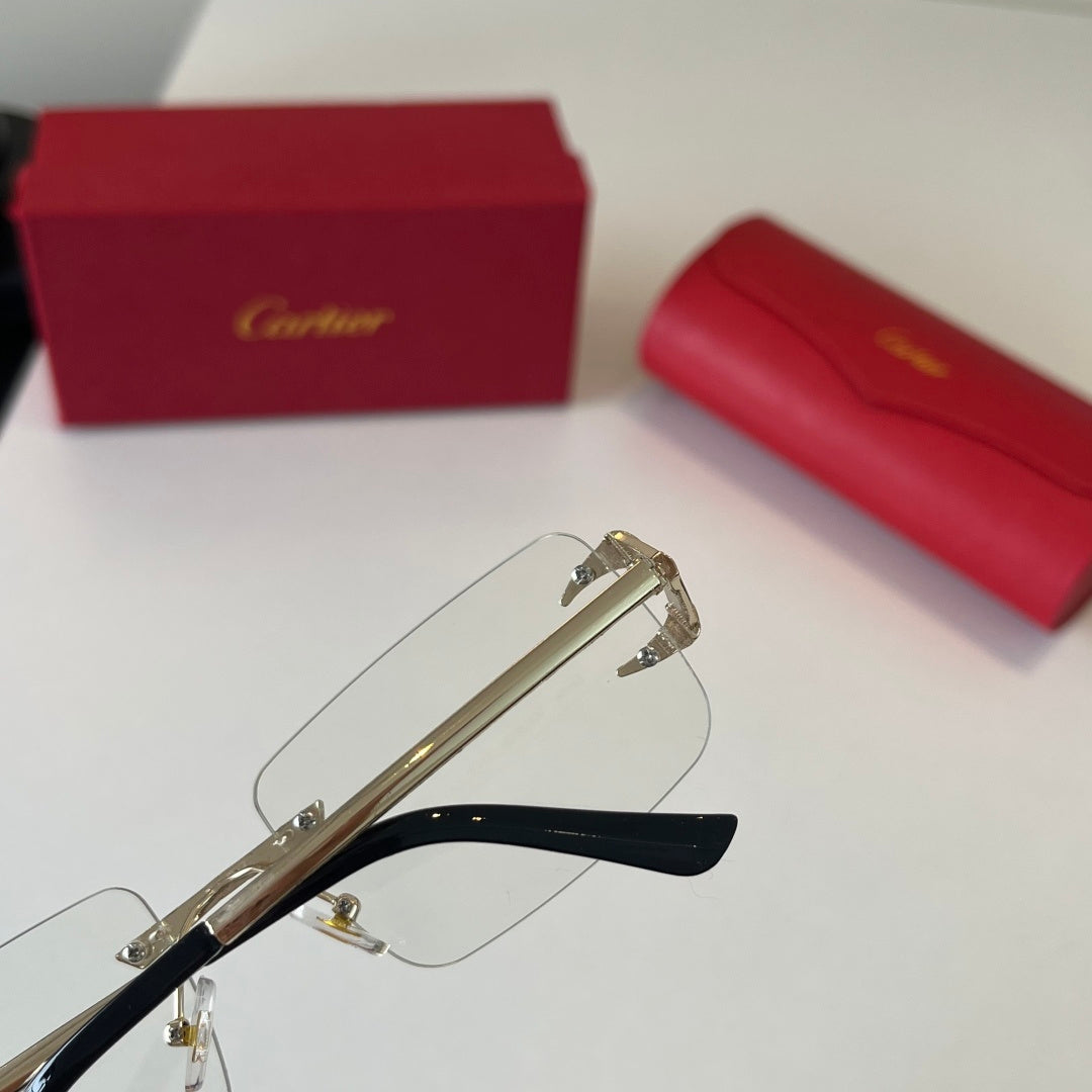 Cartier Lightweight Metal Rimless Silver Lens Sunglasses for Men & Wo - 487269 - detail image 6