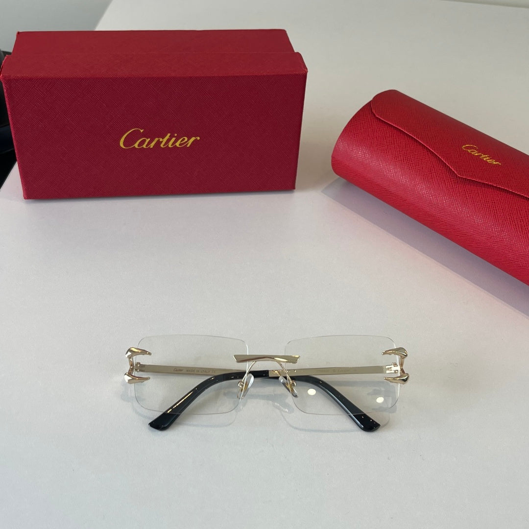 Cartier Lightweight Metal Rimless Silver Lens Sunglasses for Men & Wo - 465844 - detail image 4