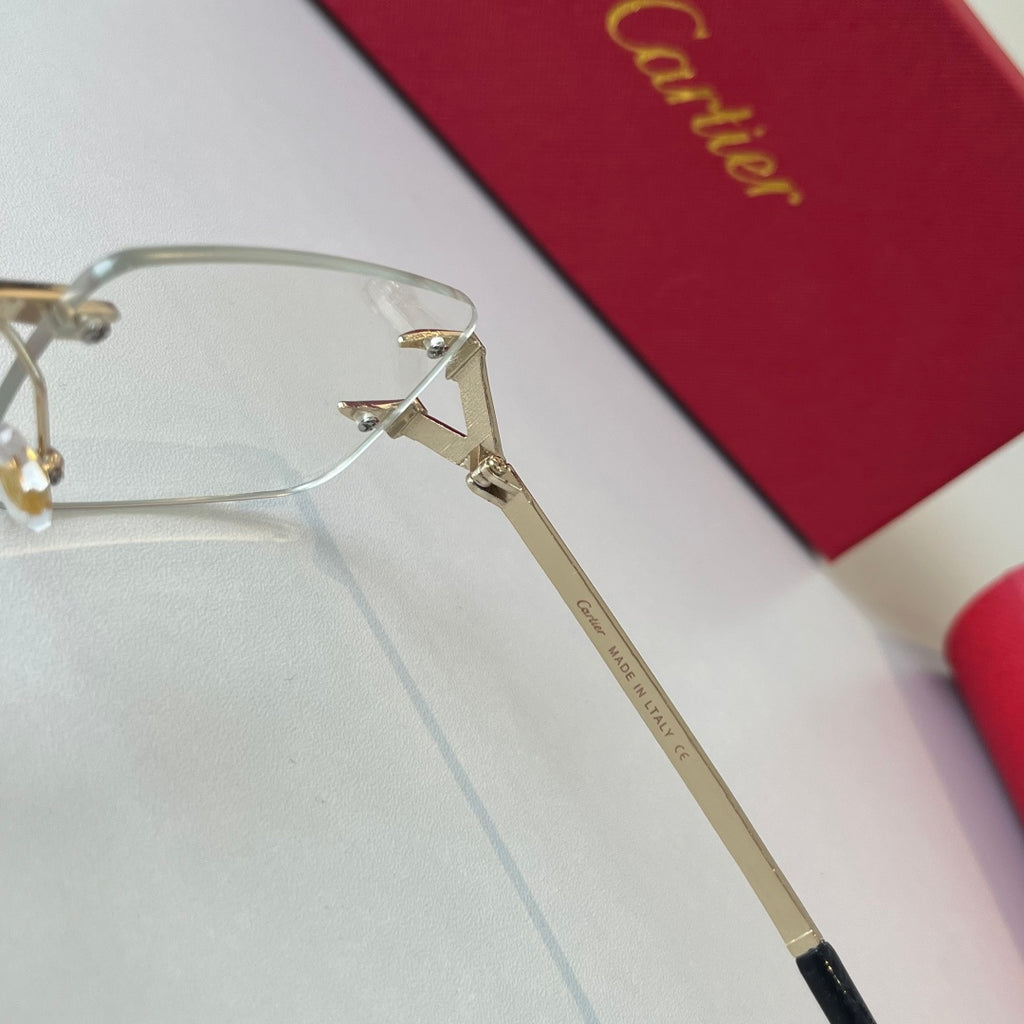 Cartier Lightweight Metal Rimless Silver Lens Sunglasses for Men & Wo - 465860 - detail image 9