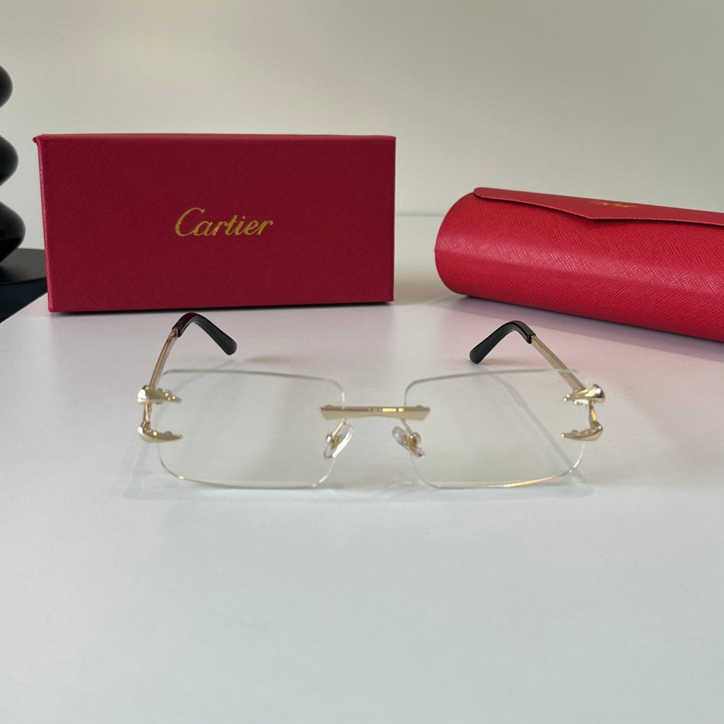 Cartier Lightweight Metal Rimless Silver Lens Sunglasses for Men & Wo - 465860 - detail image 2