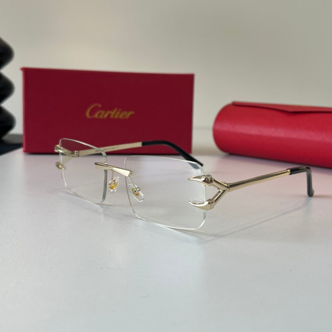 Cartier Lightweight Metal Rimless Silver Lens Sunglasses for Men & Wo - 465844 - detail image 3