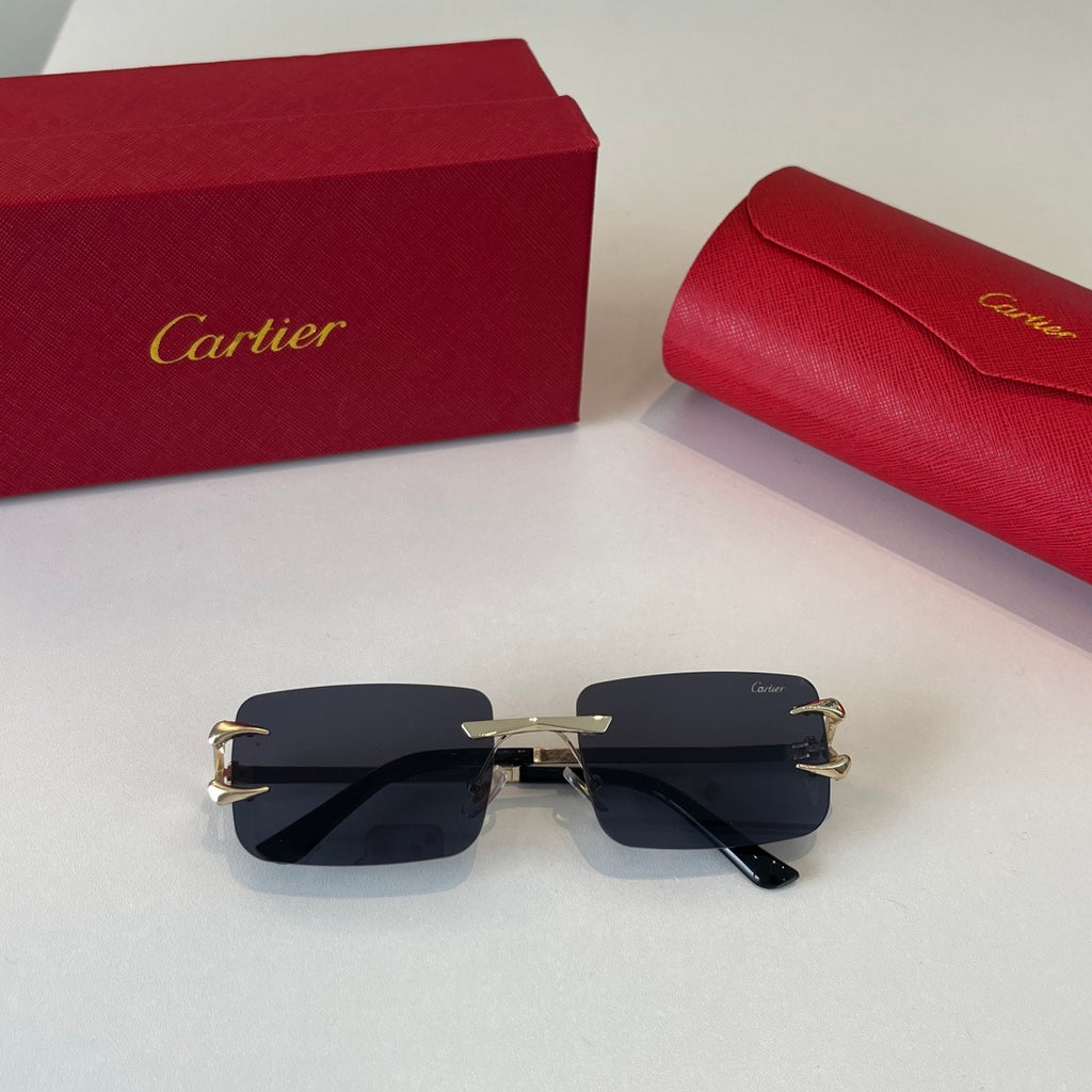 Cartier Lightweight Metal Rimless Silver Lens Sunglasses for Men & Wo - 487271 - detail image 4