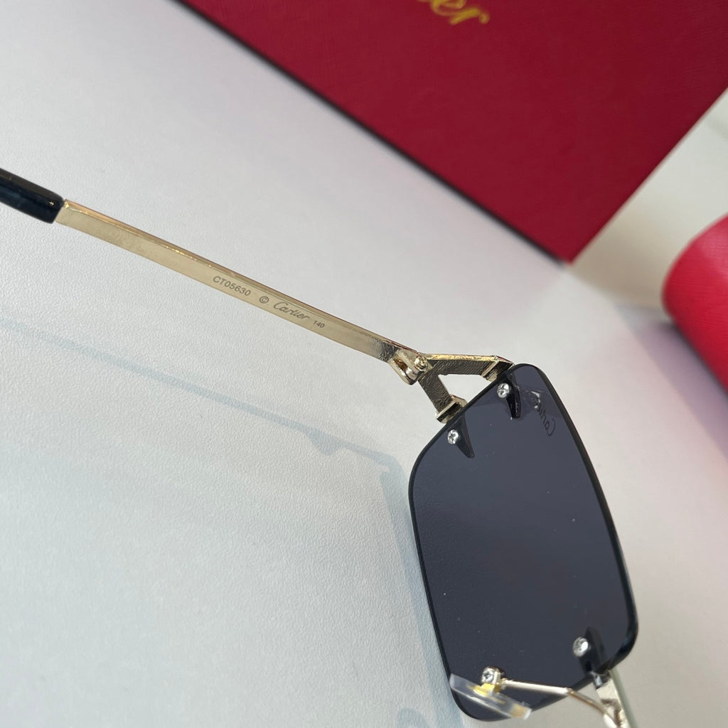 Cartier Lightweight Metal Rimless Silver Lens Sunglasses for Men & Wo - 465862 - detail image 8